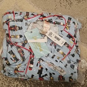 Blue and Red Men's Pajama Set